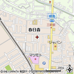 京都府宇治市小倉町春日森周辺の地図