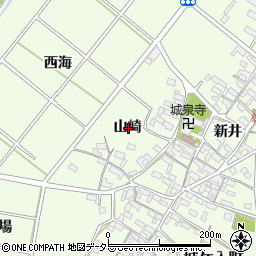 愛知県安城市城ケ入町山崎周辺の地図