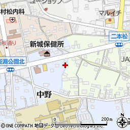 愛知県新城市中野13周辺の地図