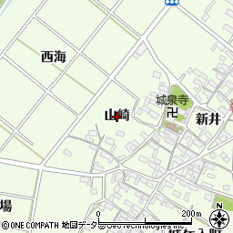 愛知県安城市城ケ入町（山崎）周辺の地図