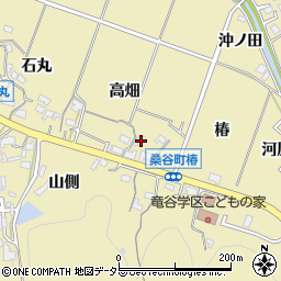 愛知県岡崎市桑谷町高畑2周辺の地図