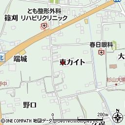 愛知県新城市杉山東カイト周辺の地図