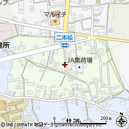 愛知県新城市二本松周辺の地図