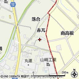 愛知県西尾市米津町赤兀13周辺の地図