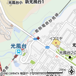 大阪府豊能郡豊能町光風台2丁目25周辺の地図