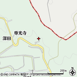 愛知県額田郡幸田町長嶺専光寺周辺の地図