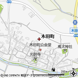三重県鈴鹿市木田町周辺の地図