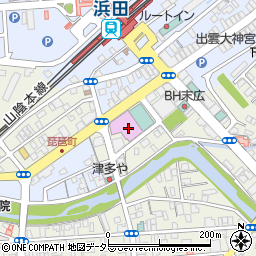 石央文化ホール　大ホール周辺の地図