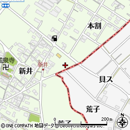 愛知県安城市城ケ入町本割2周辺の地図
