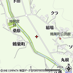 愛知県岡崎市鶇巣町大井田周辺の地図