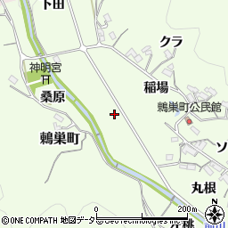 愛知県岡崎市鶇巣町（大井田）周辺の地図