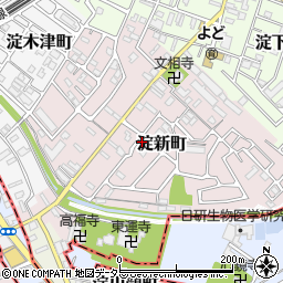 京都府京都市伏見区淀新町周辺の地図