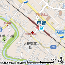 滋賀県甲賀市甲賀町大原市場163周辺の地図