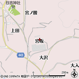 愛知県新城市日吉宮坂周辺の地図