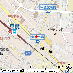 滋賀県甲賀市甲賀町大原市場43周辺の地図