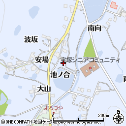 兵庫県宝塚市大原野池ノ合周辺の地図