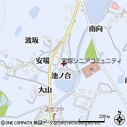 兵庫県宝塚市大原野（池ノ合）周辺の地図
