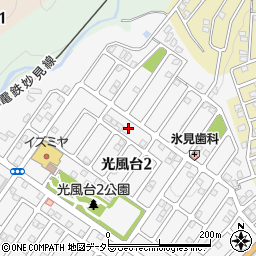 大阪府豊能郡豊能町光風台2丁目15周辺の地図
