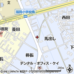 愛知県岡崎市上地町赤菱43周辺の地図