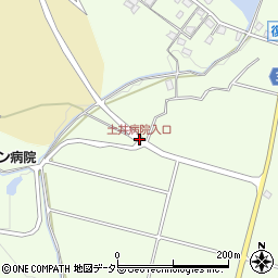 土井病院入口周辺の地図