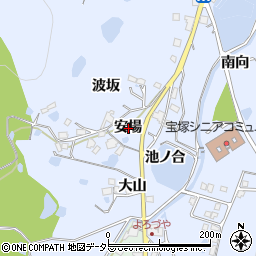 兵庫県宝塚市大原野安場周辺の地図