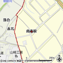 愛知県安城市藤井町南高根周辺の地図
