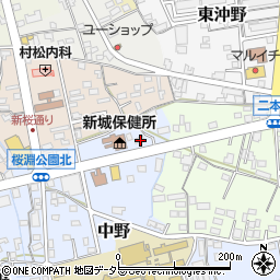 愛知県新城市中野14周辺の地図