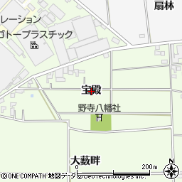 愛知県安城市野寺町宝殿周辺の地図