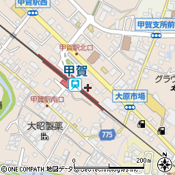 滋賀県甲賀市甲賀町大原市場179周辺の地図