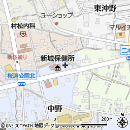 愛知県新城市中野7周辺の地図