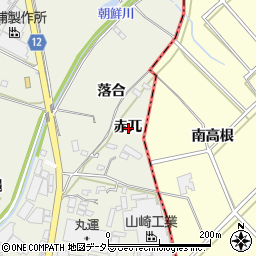 愛知県西尾市米津町赤兀周辺の地図