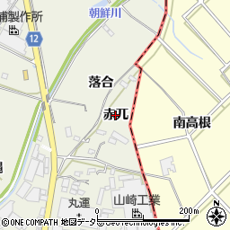 愛知県西尾市米津町（赤兀）周辺の地図