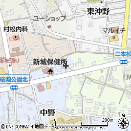 愛知県新城市中野9周辺の地図