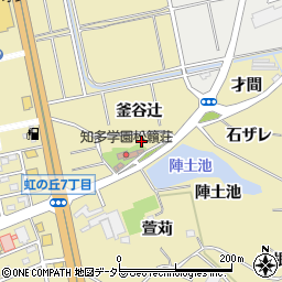 愛知県常滑市多屋南釜谷周辺の地図