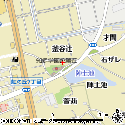 愛知県常滑市多屋（南釜谷）周辺の地図