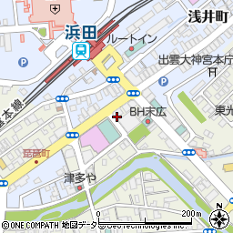 カラオケＣＬＵＢ・ＤＡＭ　浜田店周辺の地図