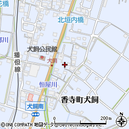 兵庫県姫路市香寺町犬飼159周辺の地図