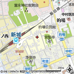愛知県新城市宮ノ前周辺の地図