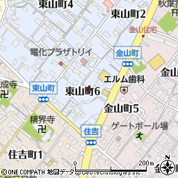 愛知県碧南市東山町6丁目周辺の地図