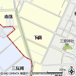 愛知県岡崎市合歓木町下落周辺の地図