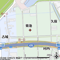 京都府久世郡久御山町相島東池周辺の地図