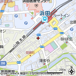 浜田駅前郵便局周辺の地図