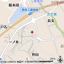 愛知県岡崎市上衣文町周辺の地図