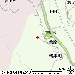 愛知県岡崎市鶇巣町神守田周辺の地図