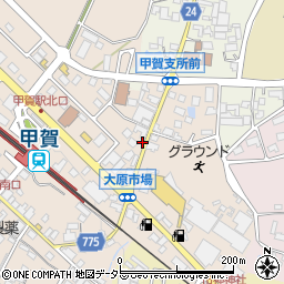 滋賀県甲賀市甲賀町大原市場42-1周辺の地図