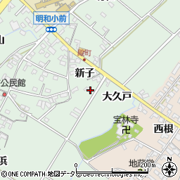 愛知県安城市東端町新子16周辺の地図