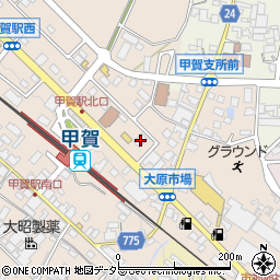滋賀県甲賀市甲賀町大原市場744周辺の地図
