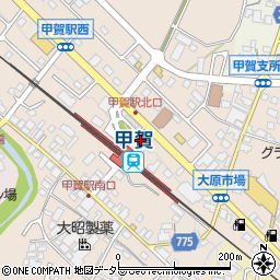 甲賀駅北駐車場周辺の地図