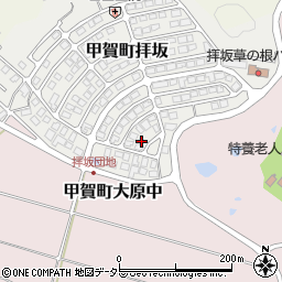 滋賀県甲賀市甲賀町拝坂833-39周辺の地図