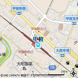 滋賀県甲賀市甲賀町大原市場735周辺の地図